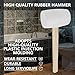 Gunpla Rubber Mallet - 8 oz Anti-Slip Wooden Handle Soft Double Face White Rubber Head Mallet for DIY, Tile Setting, Laminate Flooring Installs & More