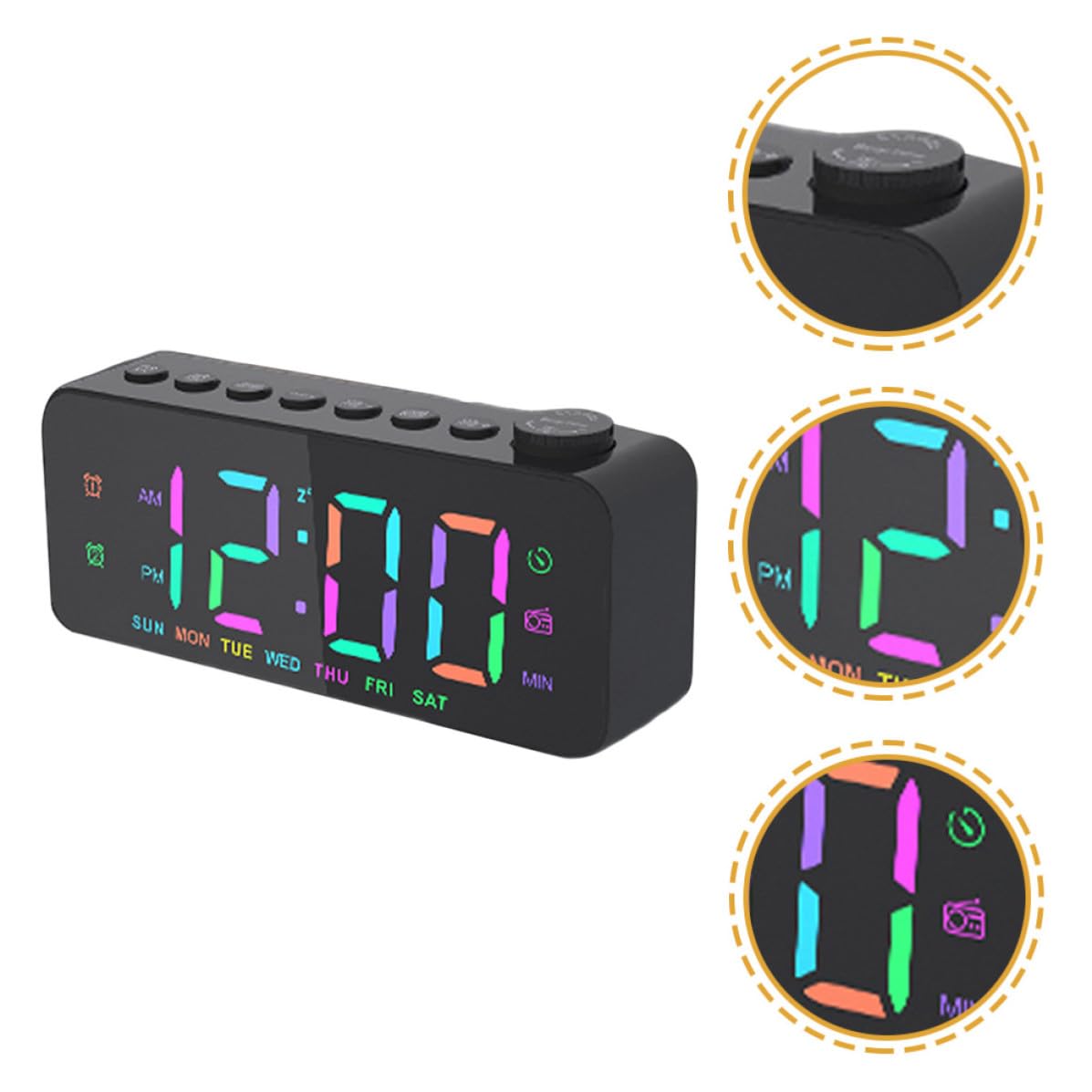 Digitaler Wecker mit LED Anzeige, USB Ausgang, Kunststoff, Schlafzimmer