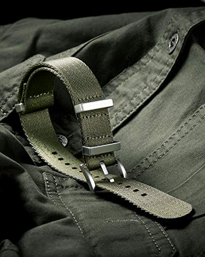 Image of BINLUN Nylon Watch Band Thick G10 Premium Ballistic Nylon Multicolor Replacement Watch Straps with Silver /Black Stainless Steel Buckle for Men Women 18mm 20mm 22mm 24mm