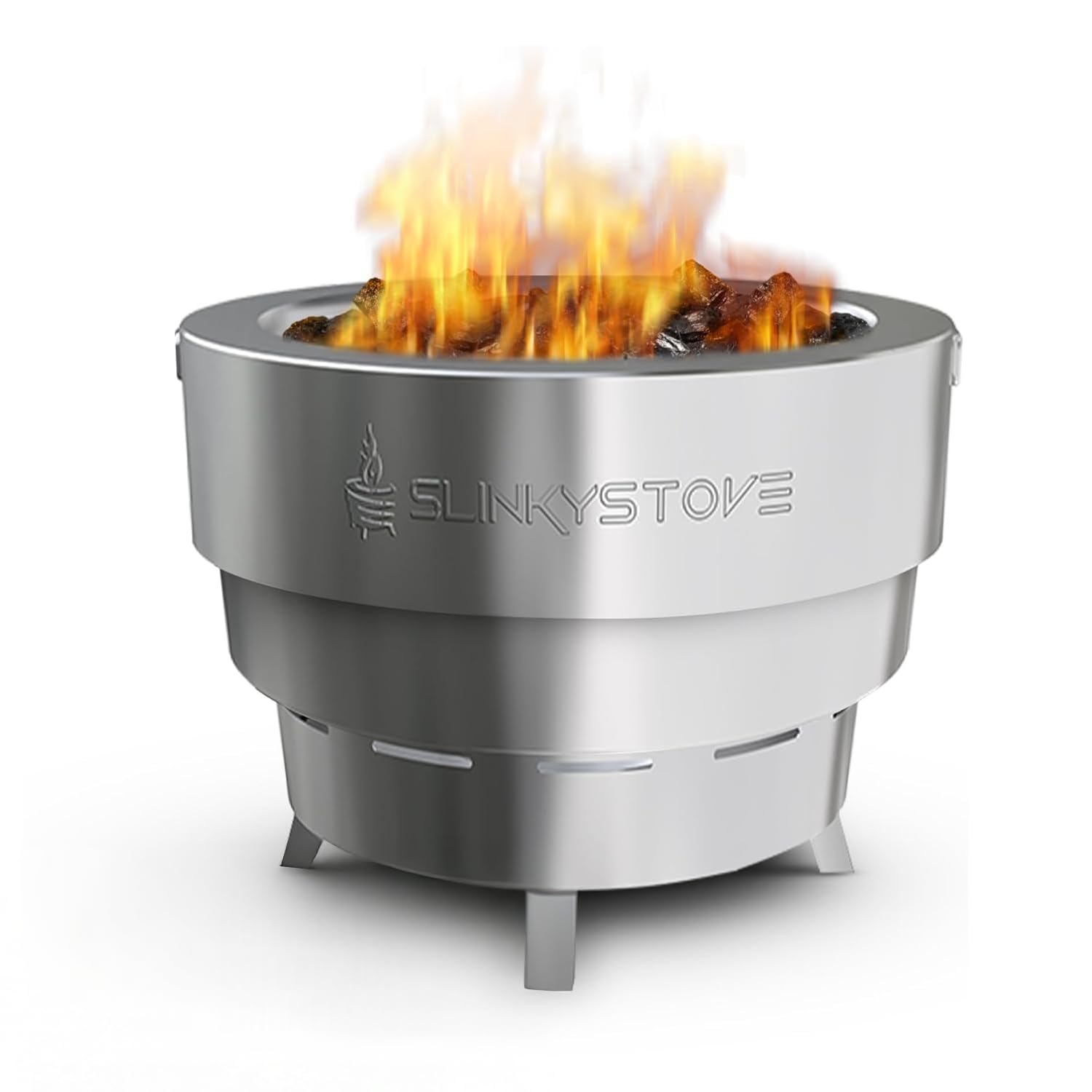 Slinky Stove 17-inch collapsible smokeless fire pit with grill