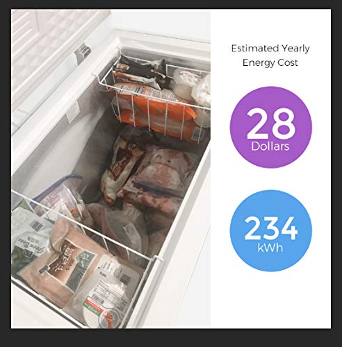 Keg 7.0 Cubic Feet Top Chest Freezer With Adjustable Thermostat And Removable Storage Basket, Freezing Machine For Home And Kitchen (7 Cu Ft) #TOP6