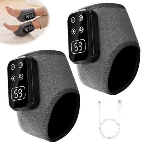 Ninnyi 2 Pcs 3 in 1 Foot Massager Protable Cordless Therapy Foot Massagers with 5 Speed and 5 Temperature for Circulation Heel Sole Arch