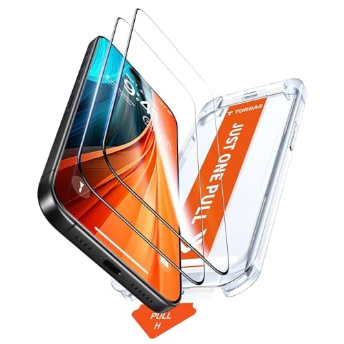 TORRAS 2-Pack for iPhone Air Screen Protector [12Ft Military-Grade Shatterproof] [9H+ Aerospace Tempered Glass] Anti-Scratch Full Coverage Fit iPhone Air (6.5 inches)