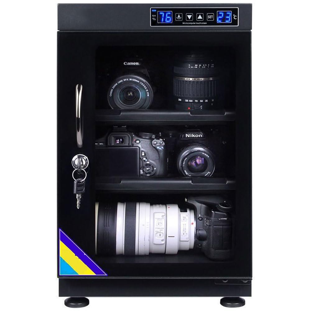 Armario Secador para Cámaras y Objetivos, Deshumidificador Electrónico Digital con Control de Humedad Ajustable, Almacenamiento Seco y Silencioso para Equipo Fotográfico(35L)