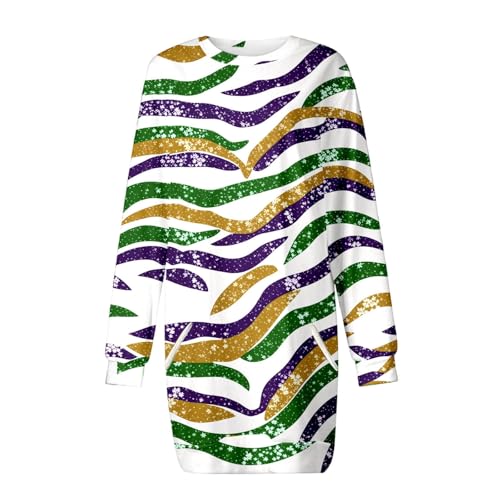 Robe décontractée à capuche tunique confortable manches longues - 3