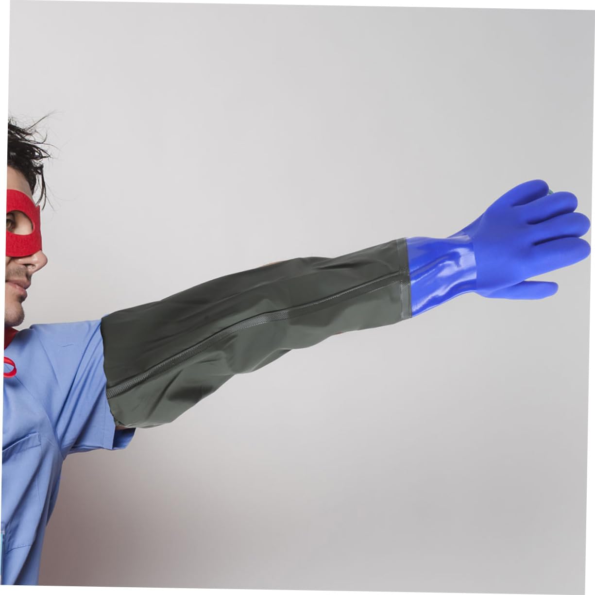 Alipis Guantes Impermeables de Goma Codo 2 Pares Guantes Largos para Lavar Antideslizantes y Resistentes para Limpieza de Cocina y Uso Doméstico