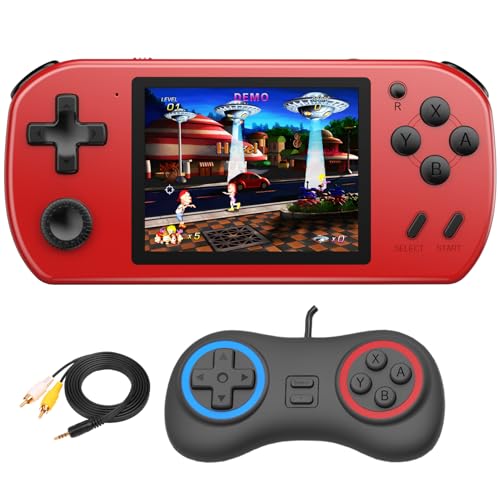 Great Boy Handheld Games for Kids Aldults with 270 Classic Retro Video Game 3.0\'\' Color Screen TV Output Rechargeable Arcade Gaming Player,Support 2 Players Gamepad Birthday Xmas Gift (Red)