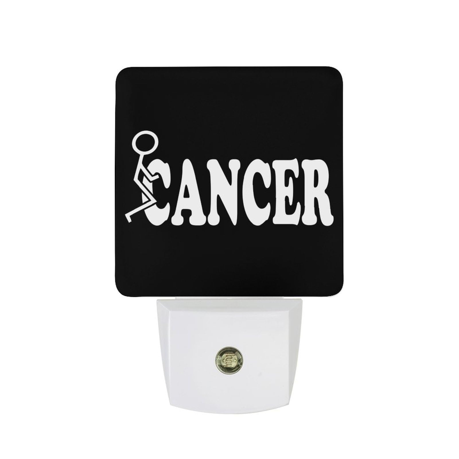 Nqrxadcrt Style Fuck Cancer Night Light Plug In Wall Lights Bedside Lamp Bedrooms Home Hallways Decoration