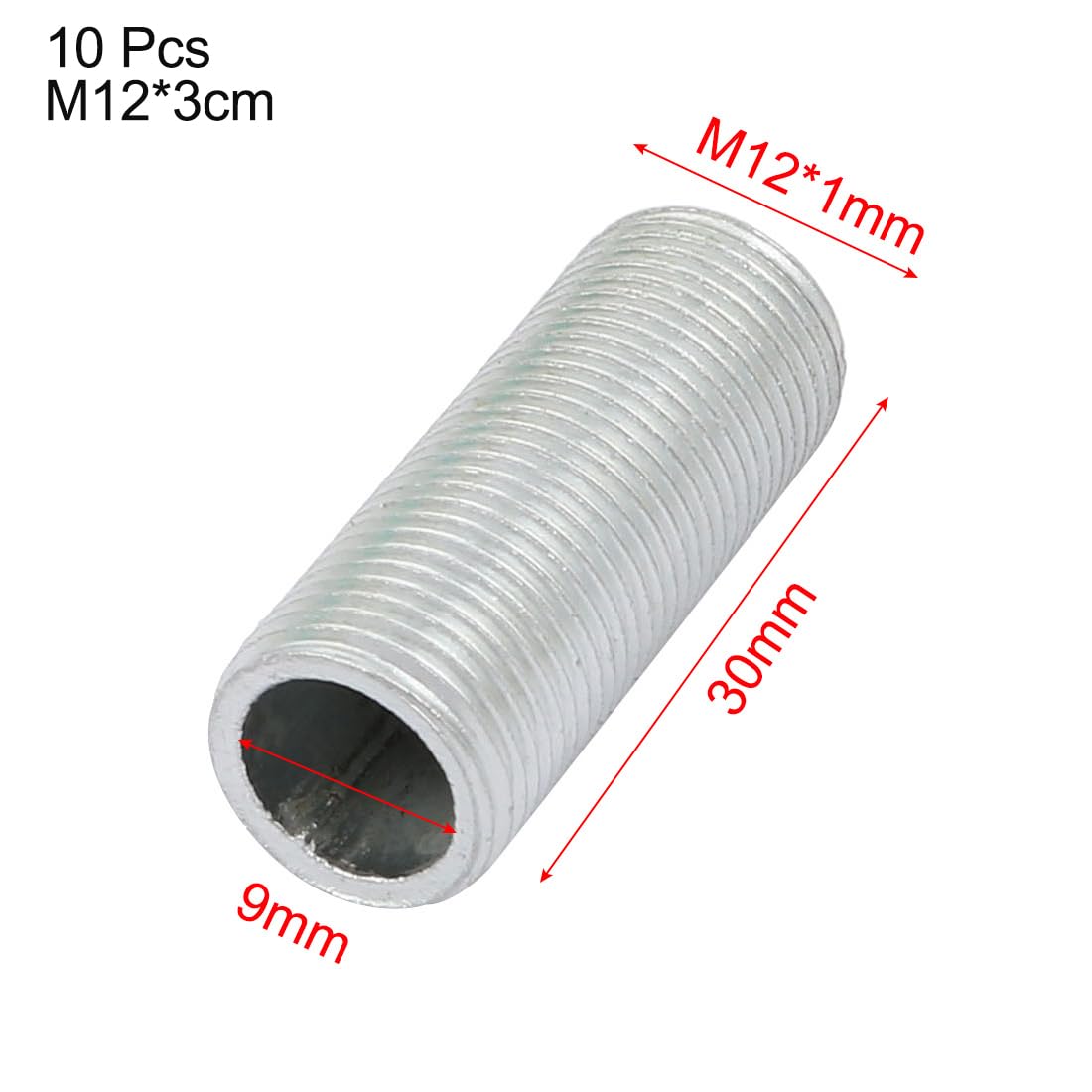 ITROLLE 4-Pack M10 To M12 Lamp Pipe Nipples – Threaded Adapters For Chandelier & Light Fixture Repair - View #7