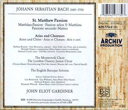 St. Matthew's Passion Excerpts - image 2