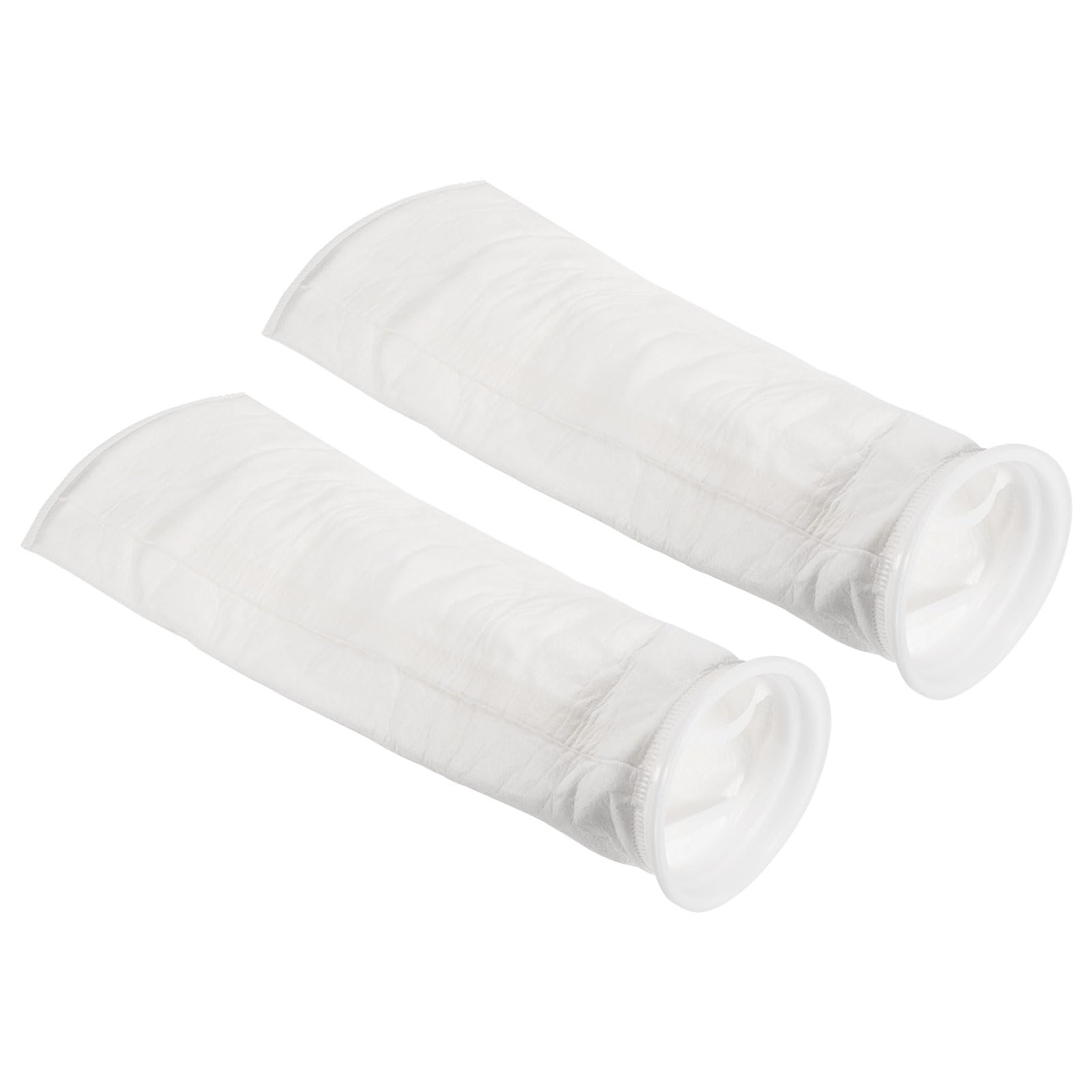 PATIKIL 6 Pouce Anneau Filtre Chaussettes 1 Micron, 2 Paquet Maille Sacs Piscine Écumoire Panier, Blanc