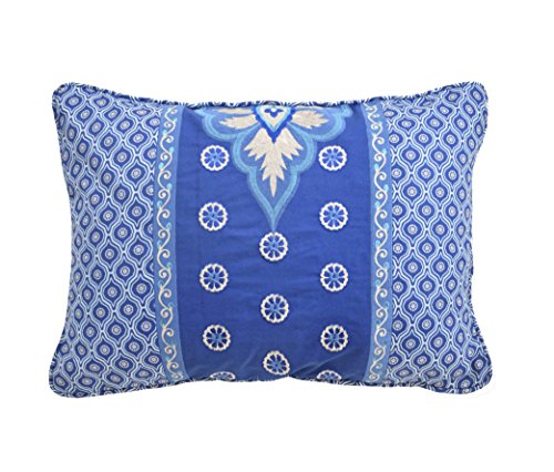 Waverly Moonlit Shadows Bohemian Medallion 4-Piece Reversible Quilt Bedspread Set, Full/Queen, Lapis #TOP3