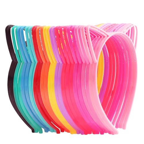 Aprince 25PCS Cat Ears Headband Birthday Decorations Kitty Headbands for Women Halloween Hair Accessories Plastic Headbands Costume Headbands Gabby Party Favors Supplies