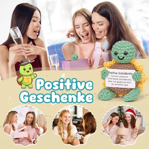 CheriGift Geschenke für Frauen, Glücksbringer Prüfung, Handgemachte Sonnenblumenschildkröte Figuren, Einschulung Geschenk, Glücksbringer, Geburtstagsgeschenk für Frauen
