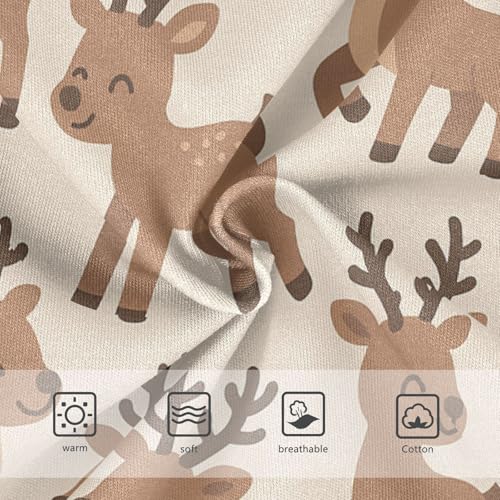 Girls' Organic Cotton Panties Organic Cotton Toddler Underwear for Toddlers Reindeer Pattern3