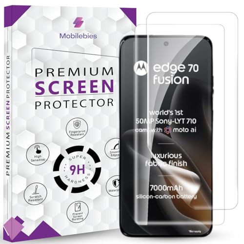 Image of 2 Pack Unbreakable Membrane Screen Protector Guard Compatible For Moto Edge 70 Fusion / 70 Pro 6.78 Inch | Hydrogel Membrane Ultra Smooth Touch, fingerprint working with installation kit and guide