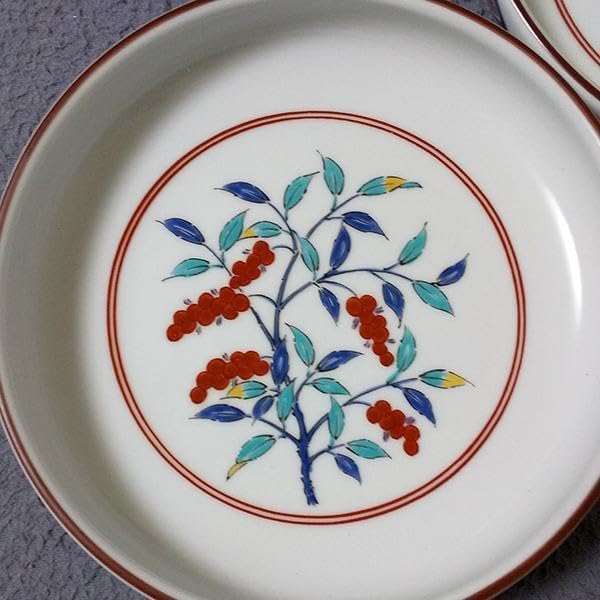 有田焼　鹿山窯　匠 鉄鉢揃　花ごよみ　５枚セット　中皿　中鉢　径15cm　木箱付 有田焼 鹿山窯 匠 鉄鉢揃 花ごよみ 5枚セット 中皿 中鉢 径15cm