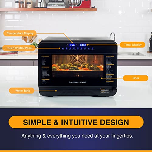 Baumann Living Multifunction Air Fryer Steam Oven Convection Countertop