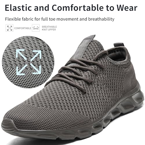 Linenghs Mens Running Shoes Tennis Gym Sneakers Casual Slip On Walking Lightweight Athletic Workout Breathable Fashion Sports Shoes3