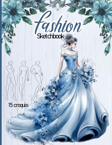 Fashion Sketchbook: 253 Large Female Figure Templates for Easily Sketching Outfits and Clothing image 2