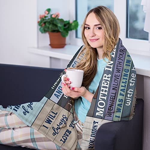 Mosslink Mother In Law Gifts From Daughter In Law, Throw Blanket Gifts For Mother In Law Gift For Birthday Christmas Mother’s Day, Flannel Fleece Soft Warm Cozy Blankets For Bed Sofa 60”X50” #TOP4
