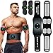 LEMENG EMS Trainingsgerät,Bauchmuskeltrainer,Tragbarer Muskelstimulator,6 Modi & 9 Intensitäten, Bauchtrainer Elektrisch für Bauch, Arm, Bein-Fitness Trainings Gang