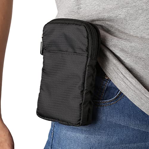 Sac Bandoulière Telephone Portable Homme, Étui de Ceinture Smartphone, Vertical Sac Bandoulière pour Telephone Housse de Transport avec Boucle de Ceinture...