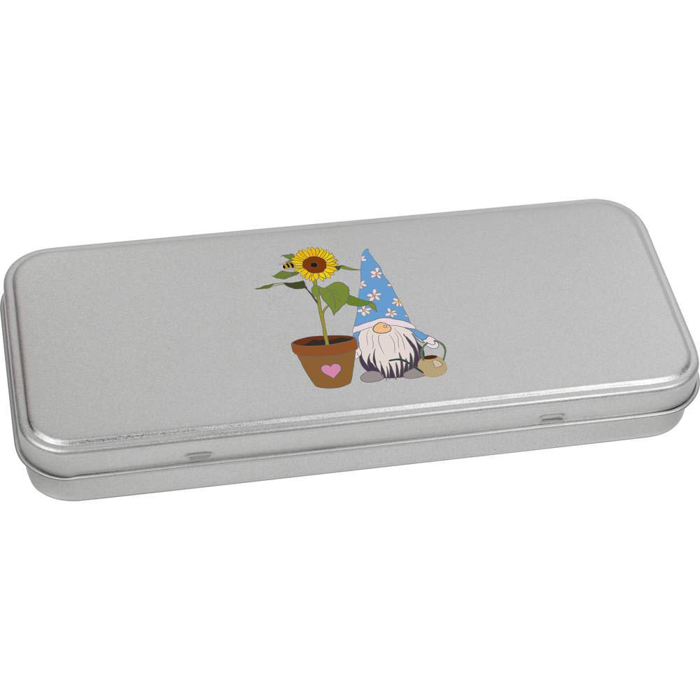 Azeeda 'Sunflower & Gonk' Metal Hinged Stationery Tin/Storage Box (TT00147312)