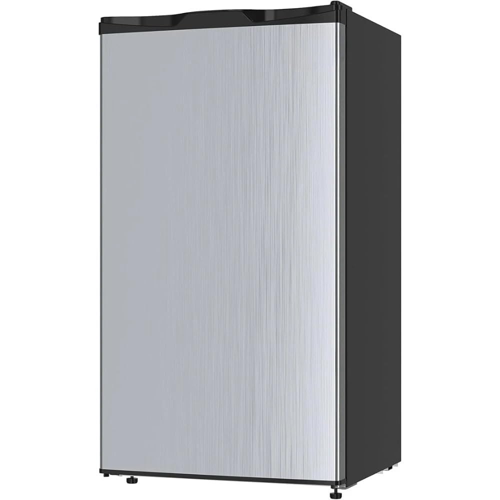 Chaleur 19" Single Zone Mini Fridge Beverage Refrigerator Solid Door Outdoor 126-Can, 3.2 Cu.Ft Mini Fridge, Summer Kitchen BBQ Bar Cooler, LED Light, 34-64°F, Adjustable Shelves – Silver on Fridge.com