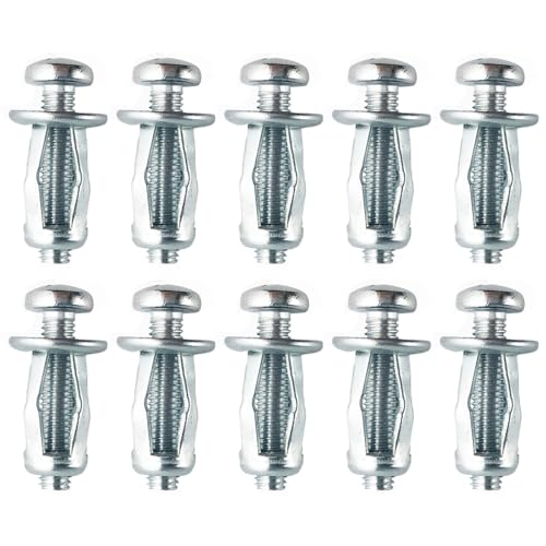 10Pieces Hollow Carbon Steel Cavity Fixing Hollow Door Anchor for 0-5mm Door Extra Short Hollow Wall Anchors Aluminium Cladding Sheet Steel Pipe, Iron Sheet, Hollow Plastic Sheet (M8*30mm)