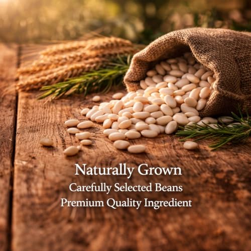 Image of Del Colle Italian Cannellini Beans - White Kidney Beans, Dried Cannellini Beans, White Beans Dry, Italian Beans, Dry Beans for Soups, Pasta & Salads - 1.1 lb (500g), Product of Italy (Pack of 5)