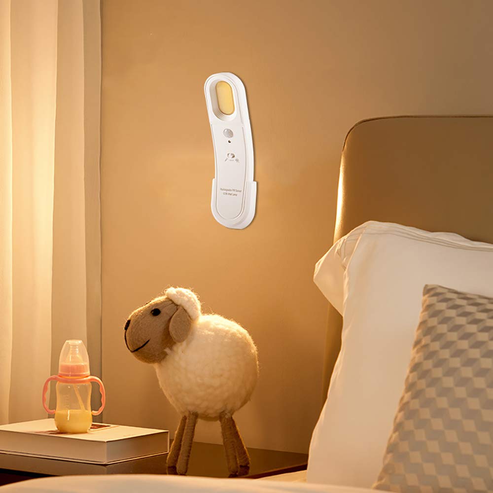 La luz del Sensor, Armario de luz, LED portátil Noche la luz, USB Recargable, 2 Modos de inducción, sin Cable 360 ​​° de rotación, baño, Pasillo, Garaje (2 Pack)