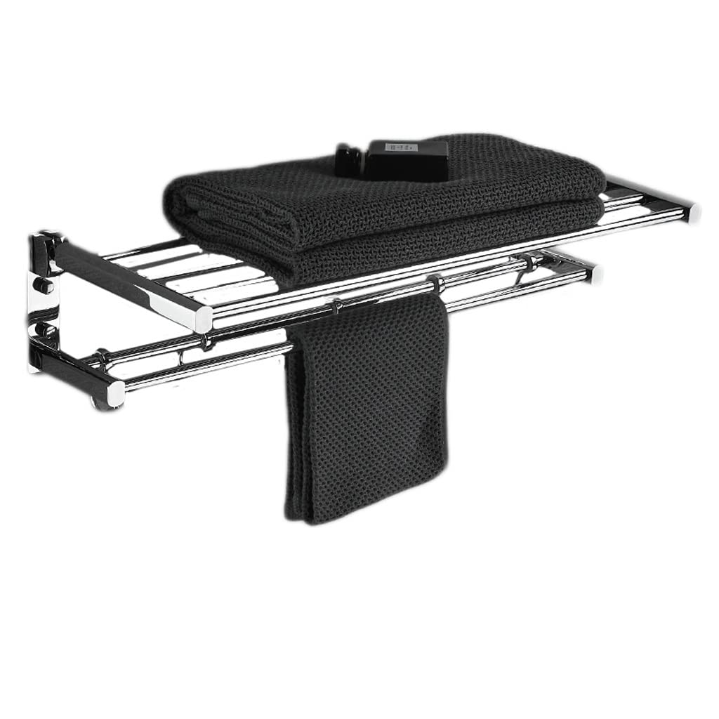 Double porte-serviettes pliable 39cm idéal pour les petites salles de bain