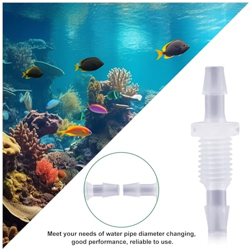 Peutier 122316 10 Packs 1/8 Inch Hose Barb Thru-Bulk Bulkhead Fitting Plastic Hose Barb Fittings thumb #3