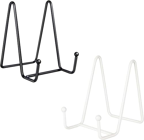 LXLOVESM Paquete de 2 soportes de placa de 4.5 pulgadas para exhibición, soporte de marco de metal para imagen, fotografía, plato decorativo, plato,