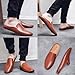 Men's Leather Simple Flat Casual Mule Clogs Fashion Slip On Comfortable Breathable Closed Pointed Toe Backless Dress Loafers for Work Party Wedding Walking (Brown,10.5)
