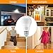 VOLANSON TECHNOLOGIES Motion Sensor Light Bulb Radar - 800lm Daylight Outdoor Indoor - Dusk to Dawn Motion Activated LED Bulbs - for Porch Garage Basement Stairwell - E26 A19 4500K Security