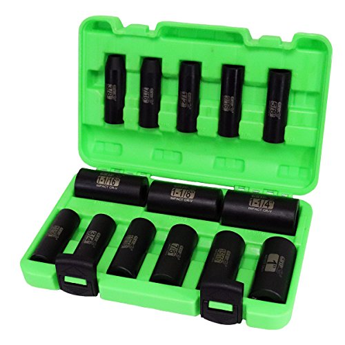 GRIP 73580 1/2-Inch SAE Deep Impact Socket Set, Black Oxide, 15-Piece