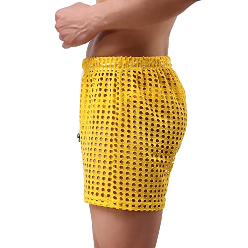 Muscularfit Men Swim Trunks Short Summer Fashion Sexy Knit Hollow New Swimming Trunks Drawstring Hawaiian Beach Bathing Suits3