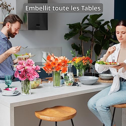 Vase en verre transparent 15 cm pour centres de table de mariage - 5