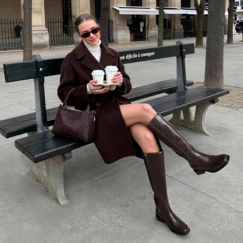 Image of DREAM PAIRS Women's Knee High Riding Tall Boots | Square Toe,Side Zipper,Low Heel,Casual Comfort Riding Long Tall Boots