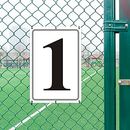 premium aluminum number signs 1 metal 1234 x 834 numbered signs outdoor for parking lots floor dock court aisle field high visibility no fade weather-resistant