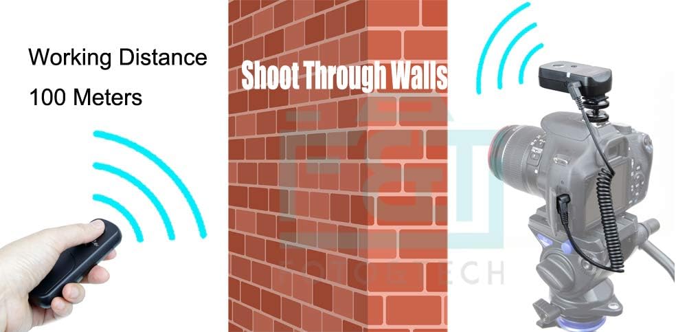 Foto&Tech 360 Any Angle 100m Wless Rmote Control Shutter Release (Compatible with Olympus E-M5 Mark II, E-M5, E-M1, E-M10, Pen-F, Pen E-PL8, Pen E-PL7, Pen E-P5)
