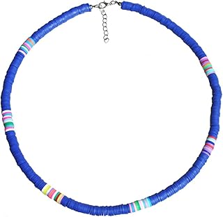 بينج يونج شانج قلادة هيشي سيرفر بوهو خفيفة الوزن ملونة من الفينيل الافريقي الخرز للنساء الرجال عطلة الصيف الشاطئ مجوهرات