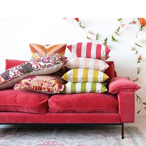 Almohada de terciopelo de algodón cuadrada multicolor miniatura 3