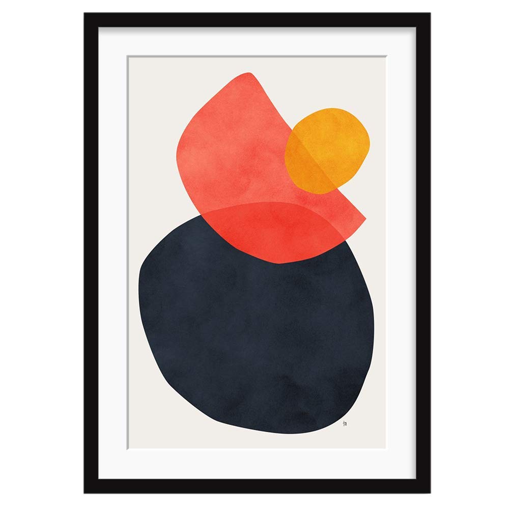 COLOSSAL ART HOUSE Abstract Geometric Modern Art Poster Frame for Home & Office Wall Decoration - Portrait, Wall Display (Black, 12x16 Inch Frame with Art Print) (B085JTZ5QG) Amazon Price History, Amazon Price Tracker