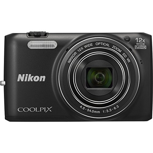 Image of Nikon COOLPIX S6800 16 MP Wi-Fi CMOS Digital Camera with 12x Zoom NIKKOR Lens and 1080p HD Video (Black)