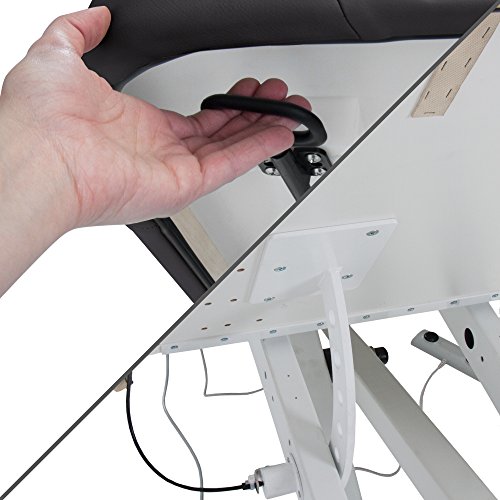 Image of EARTHLITE Electric Lift Massage Table ELLORA - Most Popular Spa Treatment Table, Comfortable & Reliable (30 inch, 32 inch x 73 inch) - Made In USA, Black, Tilt