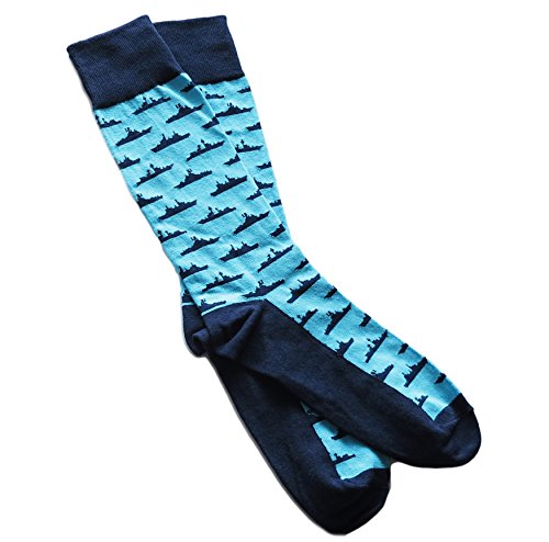 vangobeauty Men's Dress Socks Navy Warship Size 8-132