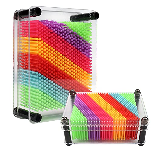 ZZF-LYA 3D Pin Art Toy - Unique Plastic Colorful Pin Art